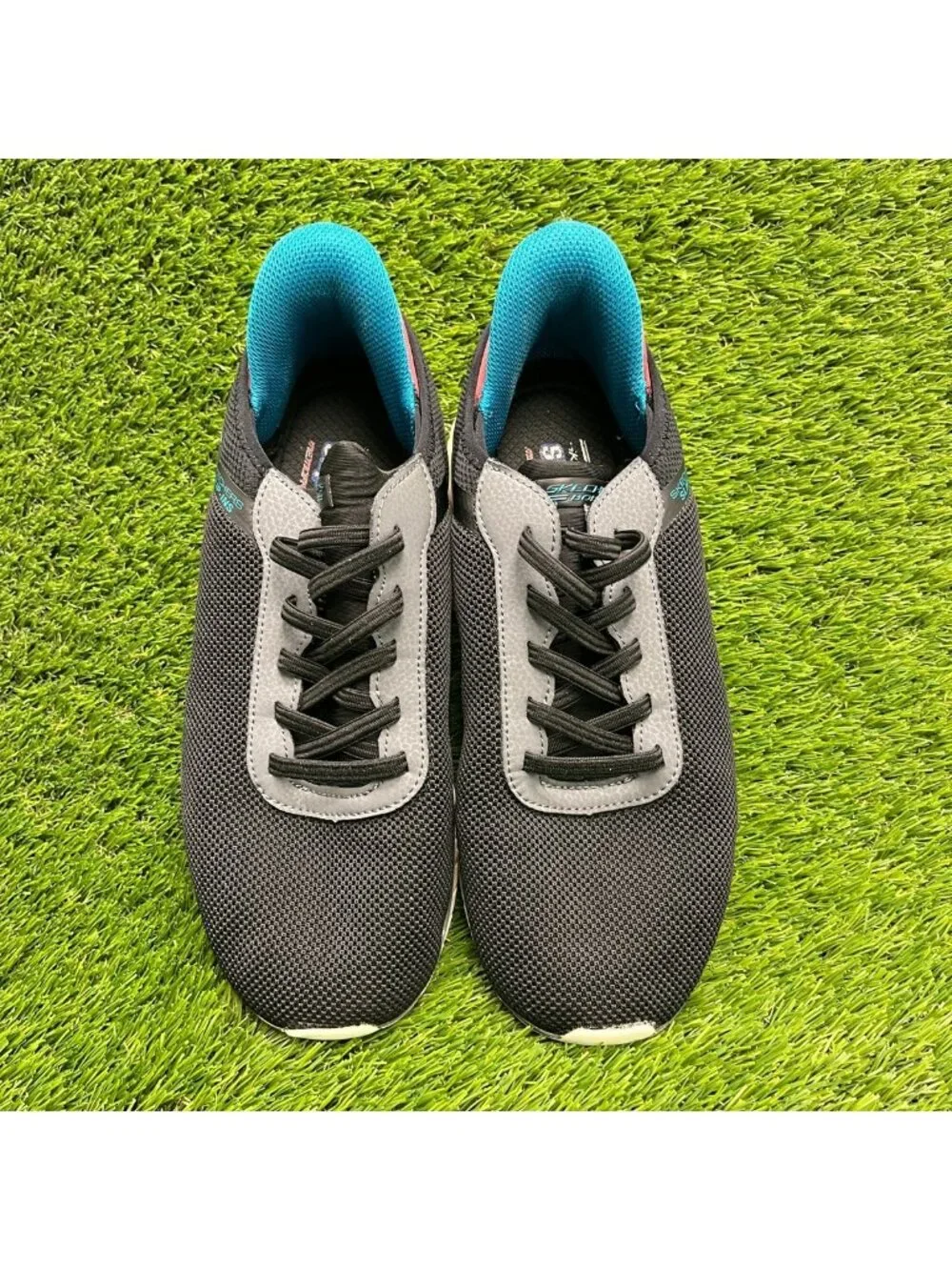 Skechers BOBS Sport Squad Chaos Solid Mens Size 10 Black Running Shoes Sneakers